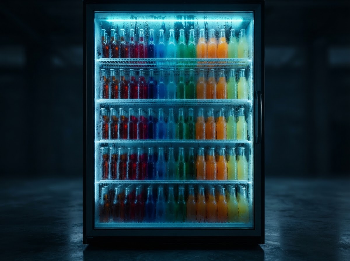 Freezer vertical expositor com porta de vidro e bebidas